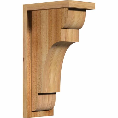 Ekena Millwork New Brighton Rough Sawn Corbel w/Backplate, Western Red Cedar, 6"W x 10"D x 18"H COR06X10X18NEB01RWR